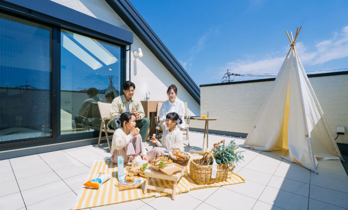 屋上庭園 青空リビング